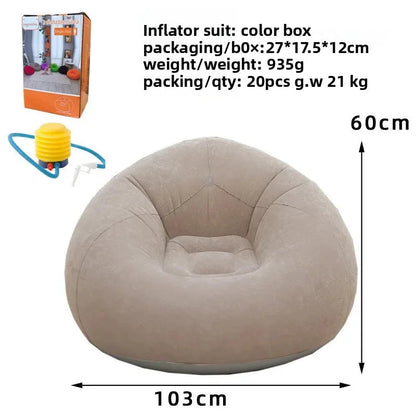 Popular Inflatable Lazy Sofa Spherical Inflatable Sofa Pvc Flocking Football Sofa Bean Bag Inflatable Sofa Blow Up Bed Manwatstore