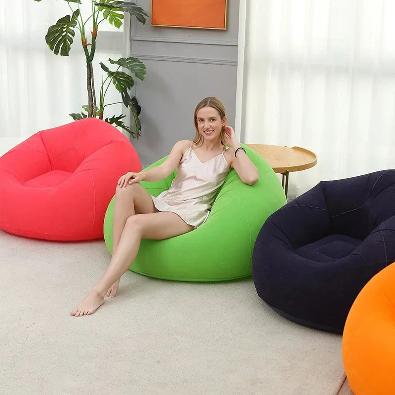 Popular Inflatable Lazy Sofa Spherical Inflatable Sofa Pvc Flocking Football Sofa Bean Bag Inflatable Sofa Blow Up Bed Manwatstore