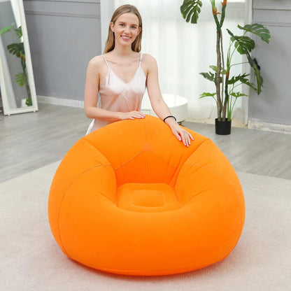 Popular Inflatable Lazy Sofa Spherical Inflatable Sofa Pvc Flocking Football Sofa Bean Bag Inflatable Sofa Blow Up Bed Manwatstore