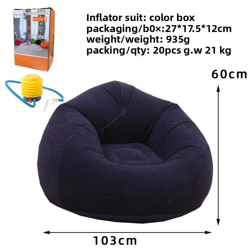 Popular Inflatable Lazy Sofa Spherical Inflatable Sofa Pvc Flocking Football Sofa Bean Bag Inflatable Sofa Blow Up Bed Manwatstore