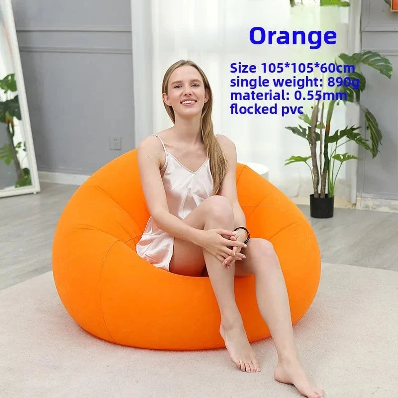 Popular Inflatable Lazy Sofa Spherical Inflatable Sofa Pvc Flocking Football Sofa Bean Bag Inflatable Sofa Blow Up Bed Manwatstore