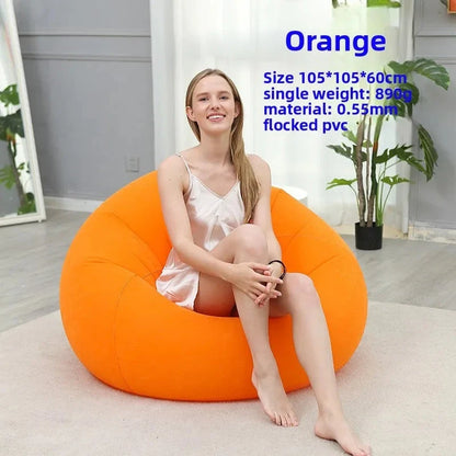 Popular Inflatable Lazy Sofa Spherical Inflatable Sofa Pvc Flocking Football Sofa Bean Bag Inflatable Sofa Blow Up Bed Manwatstore