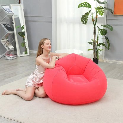 Popular Inflatable Lazy Sofa Spherical Inflatable Sofa Pvc Flocking Football Sofa Bean Bag Inflatable Sofa Blow Up Bed Manwatstore