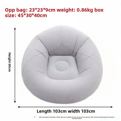 Popular Inflatable Lazy Sofa Spherical Inflatable Sofa Pvc Flocking Football Sofa Bean Bag Inflatable Sofa Blow Up Bed Manwatstore