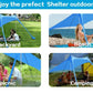 Portable Canopy Beach Tent Pop-up Sunshade UV Resistant Camping Bed Tent Windproof and Sunscreen Sun Shelter Canopy Garden House Manwatstore