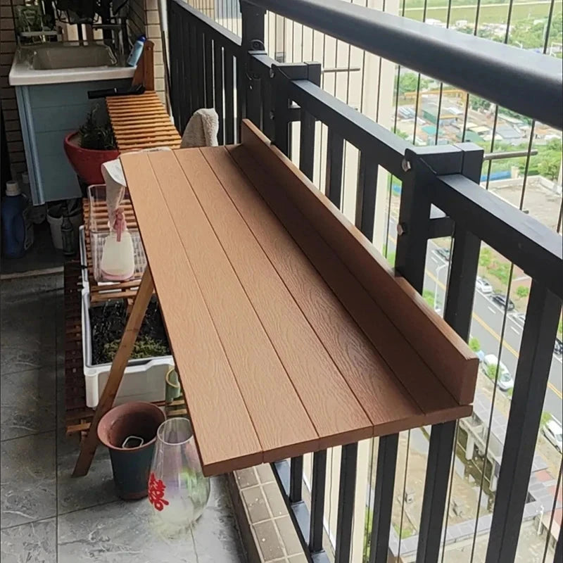 Portable Folding Desk Balcony Tables Multifunctional Hanging Railing Table Waterproof Modern Simple Small Home Design Furniture Manwatstore