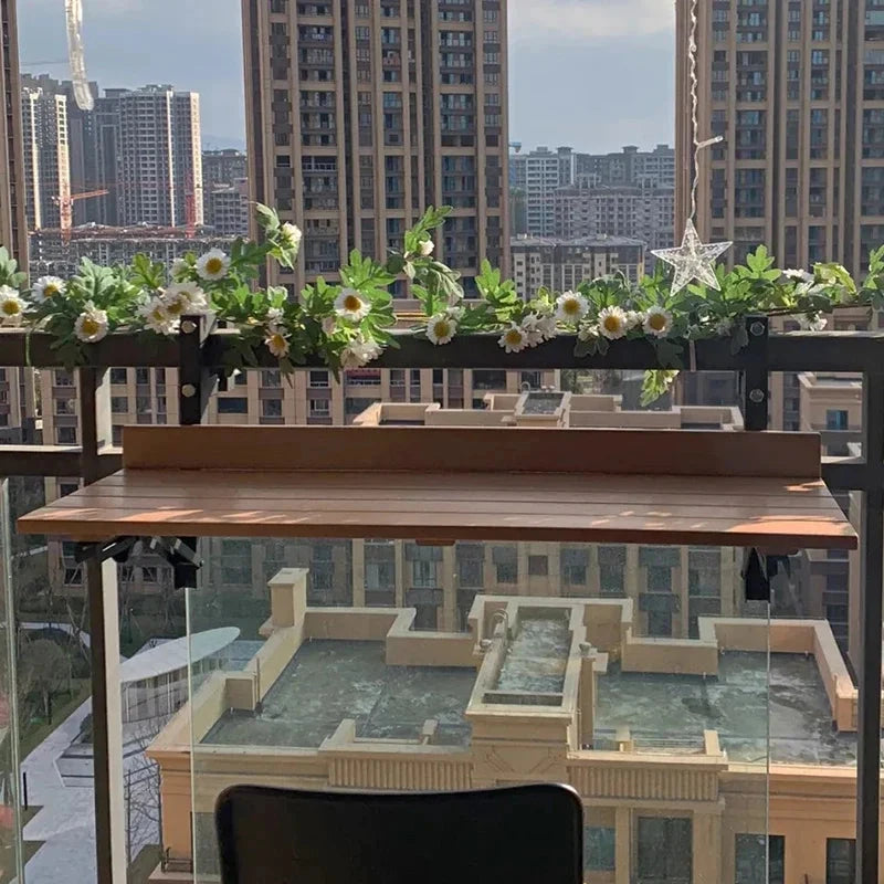 Portable Folding Desk Balcony Tables Multifunctional Hanging Railing Table Waterproof Modern Simple Small Home Design Furniture Manwatstore