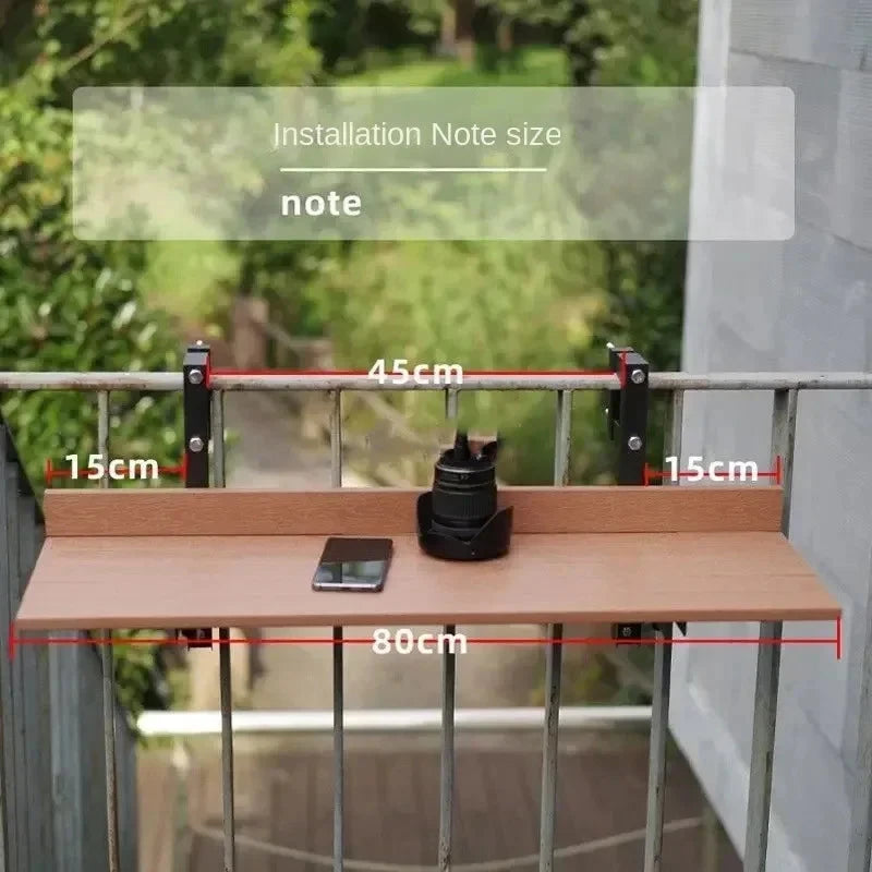 Portable Folding Desk Balcony Tables Multifunctional Hanging Railing Table Waterproof Modern Simple Small Home Design Furniture Manwatstore