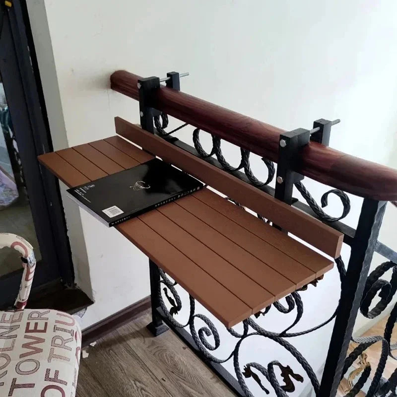 Portable Folding Desk Balcony Tables Multifunctional Hanging Railing Table Waterproof Modern Simple Small Home Design Furniture Manwatstore