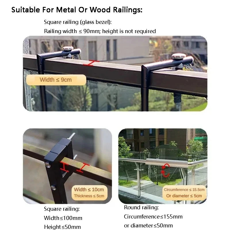 Portable Folding Desk Balcony Tables Multifunctional Hanging Railing Table Waterproof Modern Simple Small Home Design Furniture Manwatstore