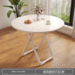 Portable Folding Round Dining Table Space Saving Kitchen Table Small Apartment Balcony Outdoor Lightweight Easy Storage Wood Manwatstore