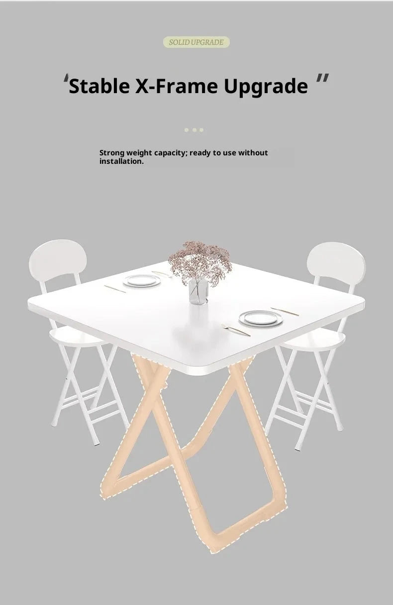 Portable Folding Round Dining Table Space Saving Kitchen Table Small Apartment Balcony Outdoor Lightweight Easy Storage Wood Manwatstore
