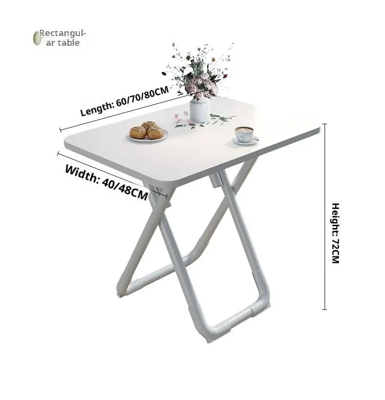 Portable Folding Round Dining Table Space Saving Kitchen Table Small Apartment Balcony Outdoor Lightweight Easy Storage Wood Manwatstore