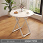Portable Folding Round Dining Table Space Saving Kitchen Table Small Apartment Balcony Outdoor Lightweight Easy Storage Wood Manwatstore