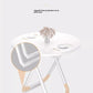 Portable Folding Round Dining Table Space Saving Kitchen Table Small Apartment Balcony Outdoor Lightweight Easy Storage Wood Manwatstore