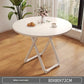 Portable Folding Round Dining Table Space Saving Kitchen Table Small Apartment Balcony Outdoor Lightweight Easy Storage Wood Manwatstore