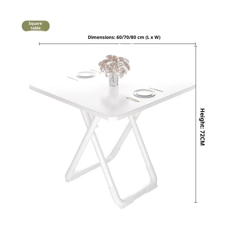Portable Folding Round Dining Table Space Saving Kitchen Table Small Apartment Balcony Outdoor Lightweight Easy Storage Wood Manwatstore