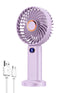 Portable Handheld Fan USB Rechargeable Mini Fan Digital Display 5-Speed Adjustment Suitable For Travel Outdoor Office Home Manwatstore
