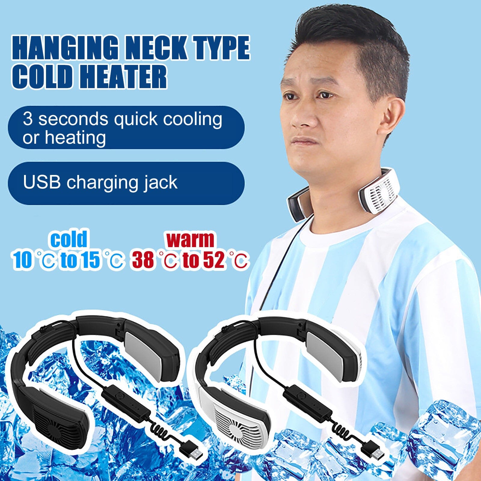 Portable Heating And Cooling Air Conditioner Wearable Neck Protector Wearable Neck Protector Air Conditioners best selling product Manwatstore