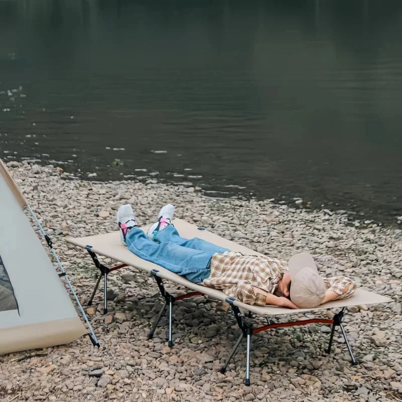 Portable Outdoor Camping Bed Ultra light Aluminum Alloy Easy-to-Assemble Folding Bed For Adults & Kids Children Manwatstore