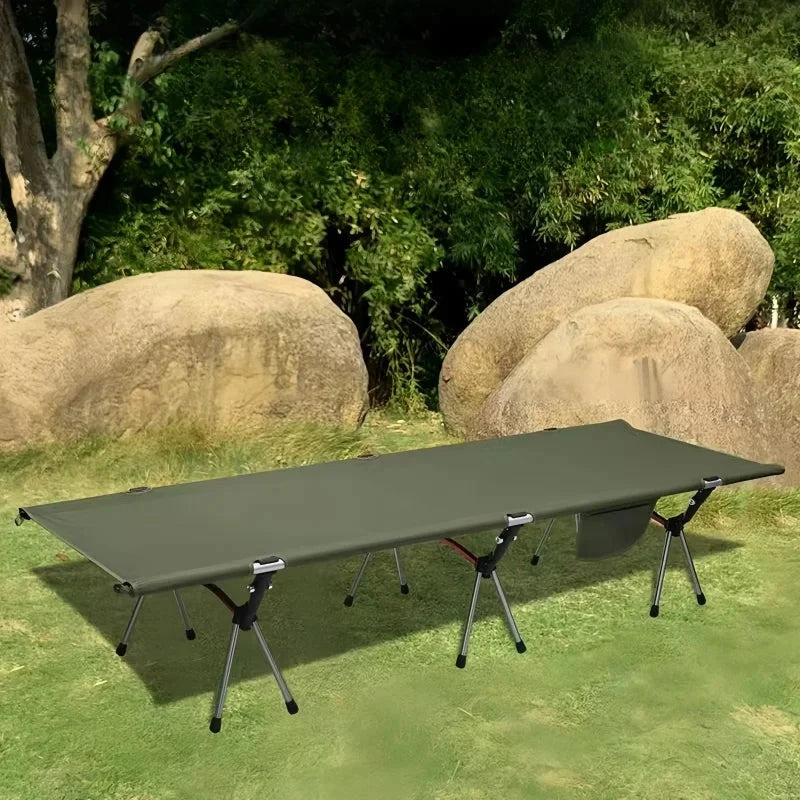Portable Outdoor Camping Bed Ultra light Aluminum Alloy Easy-to-Assemble Folding Bed For Adults & Kids Children Manwatstore