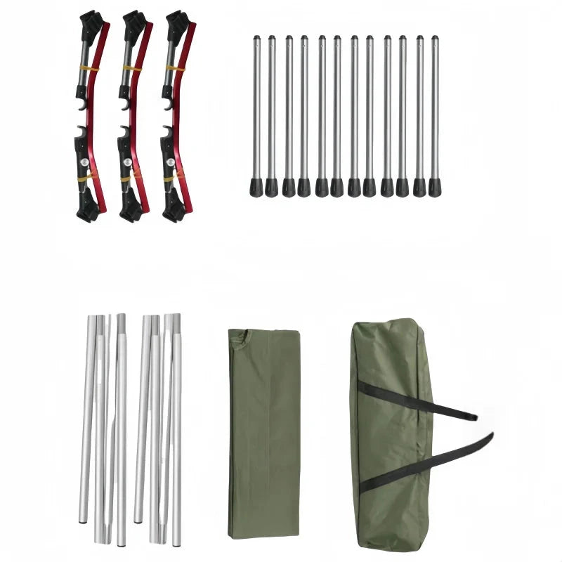 Portable Outdoor Camping Bed Ultra light Aluminum Alloy Easy-to-Assemble Folding Bed For Adults & Kids Children Manwatstore