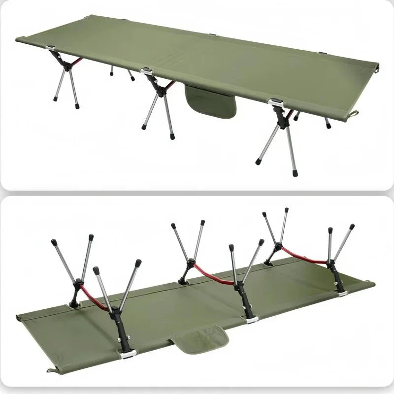 Portable Outdoor Camping Bed Ultra light Aluminum Alloy Easy-to-Assemble Folding Bed For Adults & Kids Children Manwatstore