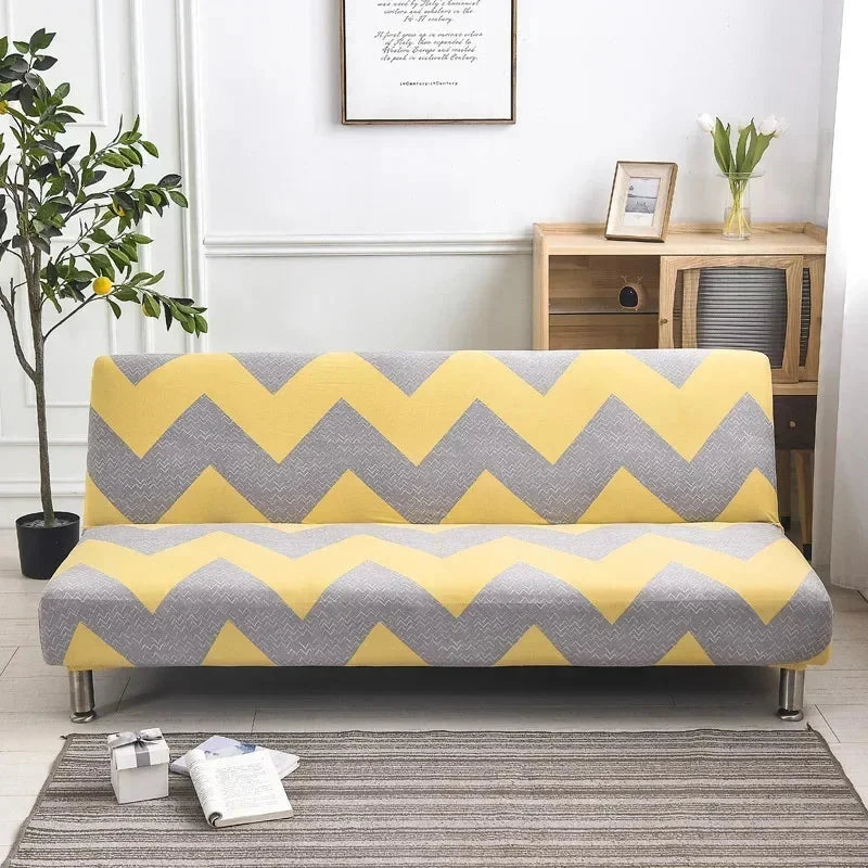 Printed Pattern folding sofa bed cover sofa covers spandex stretchdouble seat cover slipcovers for living room geometric print Manwatstore