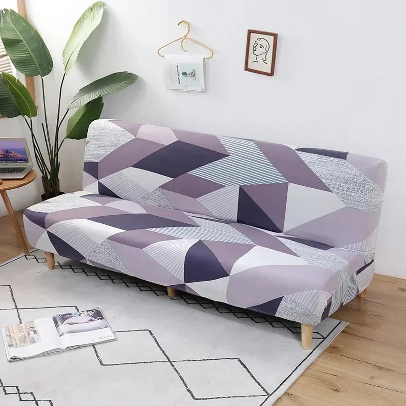 Printed Pattern folding sofa bed cover sofa covers spandex stretchdouble seat cover slipcovers for living room geometric print Manwatstore