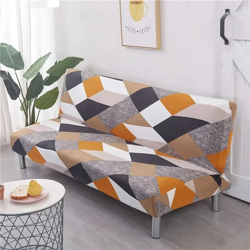 Printed Pattern folding sofa bed cover sofa covers spandex stretchdouble seat cover slipcovers for living room geometric print Manwatstore