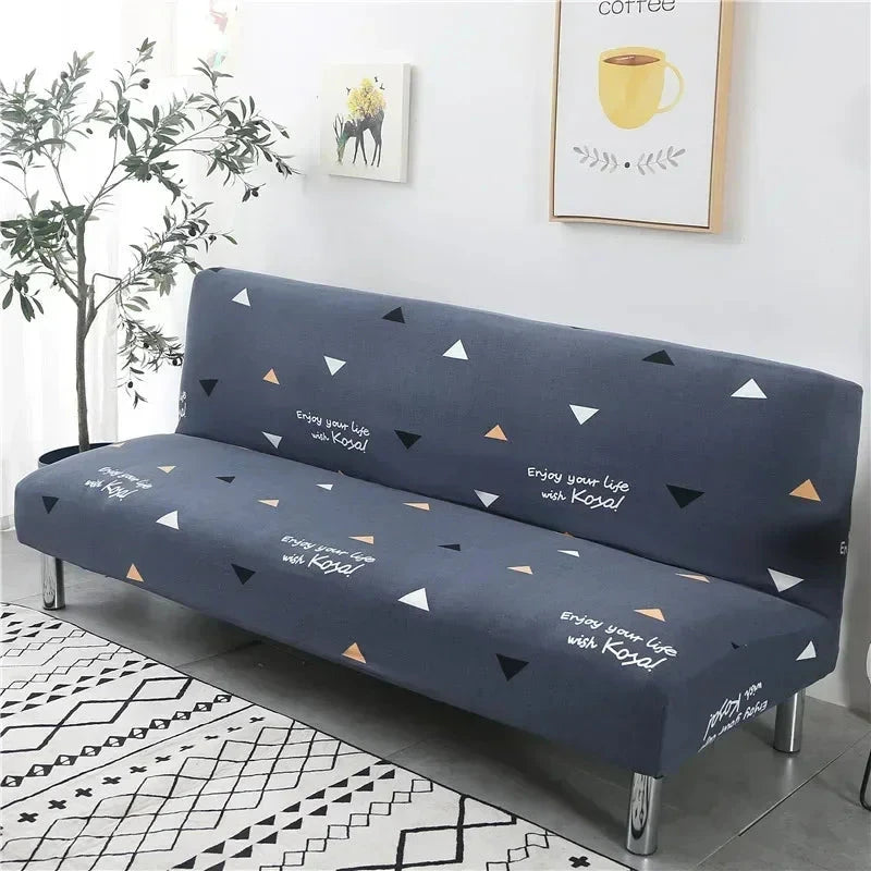 Printed Pattern folding sofa bed cover sofa covers spandex stretchdouble seat cover slipcovers for living room geometric print Manwatstore