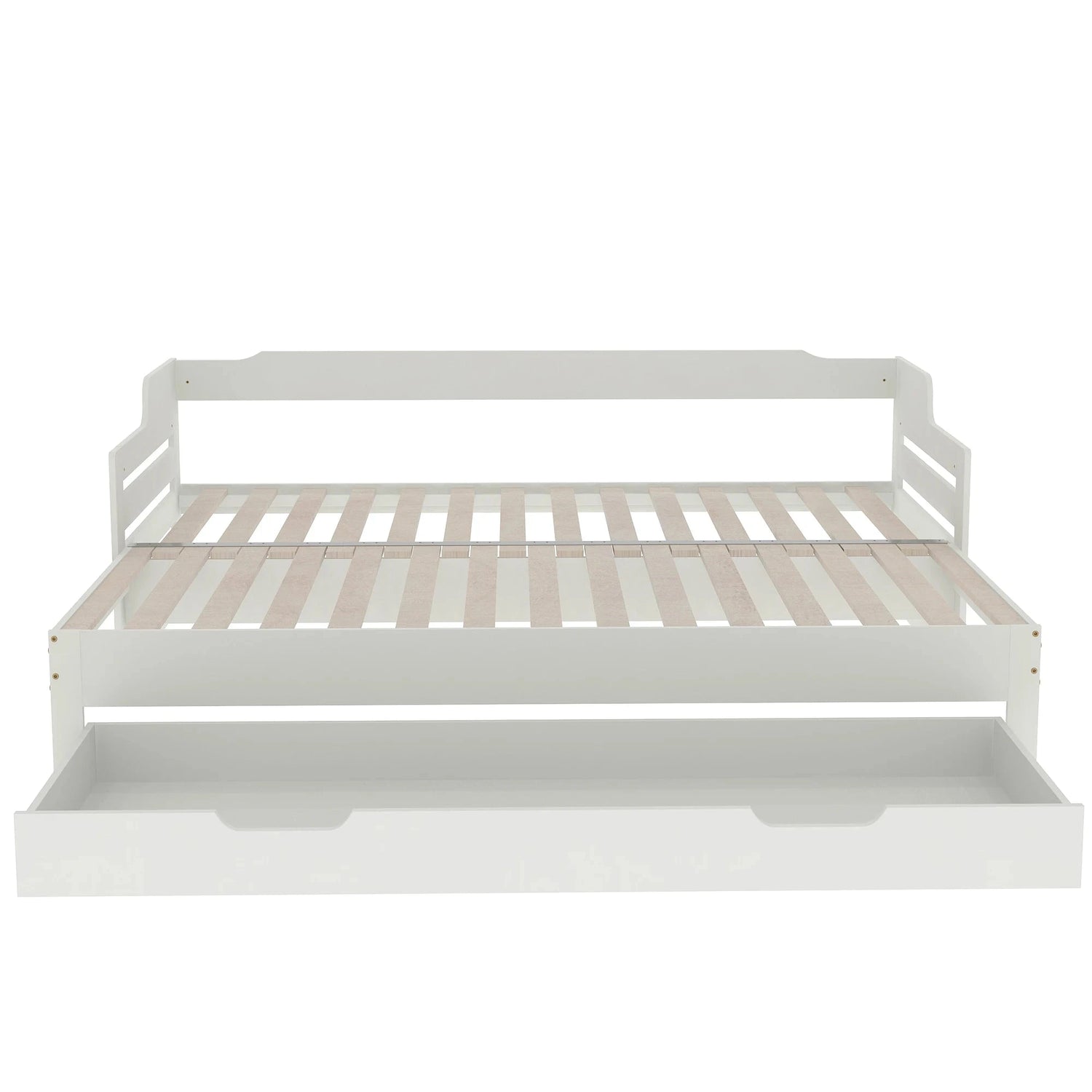 PureNest™ Single Guest Sofa Bed with Pull-Out Trundle (3FT / 90 × 190 cm) – White Manwatstore