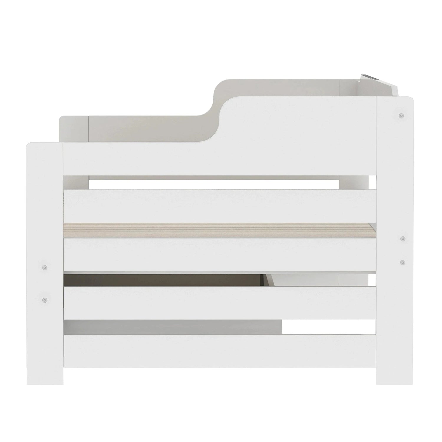 PureNest™ Single Guest Sofa Bed with Pull-Out Trundle (3FT / 90 × 190 cm) – White Manwatstore