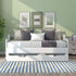 PureNest™ Single Guest Sofa Bed with Pull-Out Trundle (3FT / 90 × 190 cm) – White Manwatstore