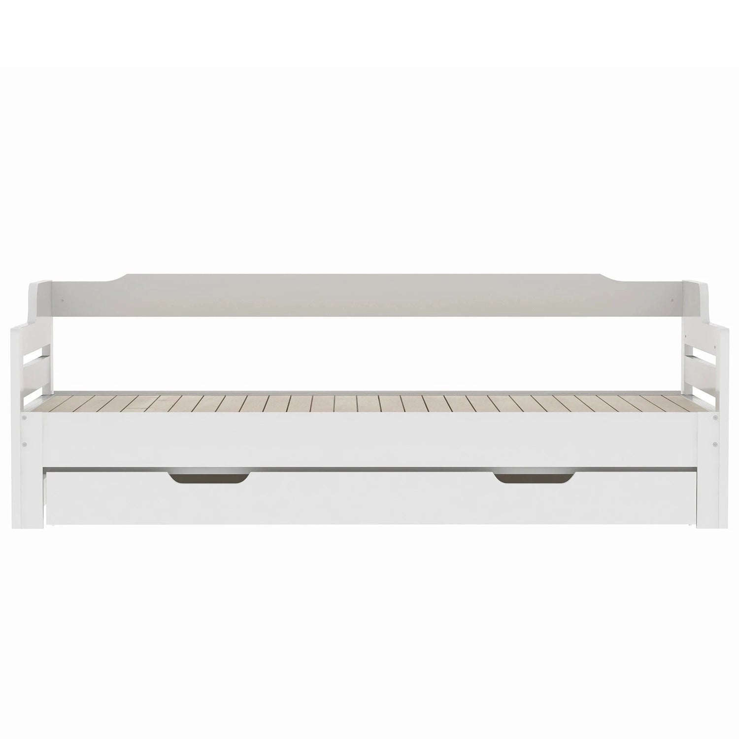 PureNest™ Single Guest Sofa Bed with Pull-Out Trundle (3FT / 90 × 190 cm) – White Manwatstore