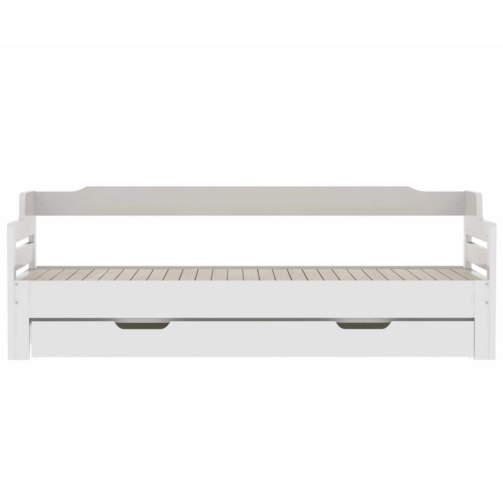 PureNest™ Single Guest Sofa Bed with Pull-Out Trundle (3FT / 90 × 190 cm) – White Manwatstore
