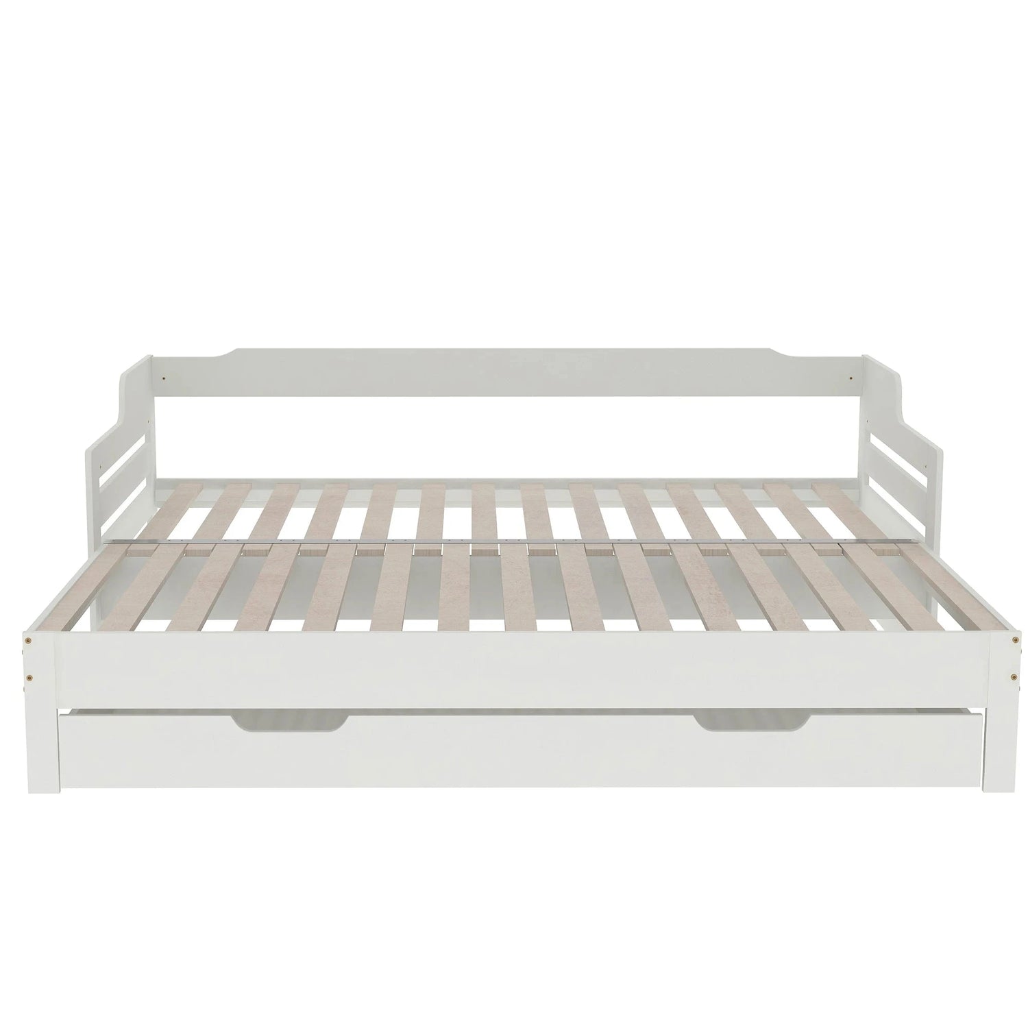 PureNest™ Single Guest Sofa Bed with Pull-Out Trundle (3FT / 90 × 190 cm) – White Manwatstore