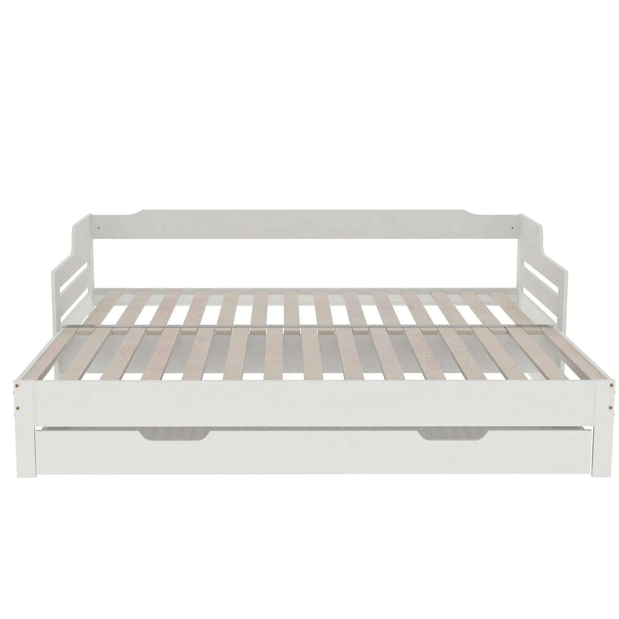 PureNest™ Single Guest Sofa Bed with Pull-Out Trundle (3FT / 90 × 190 cm) – White Manwatstore