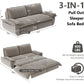 Queen Size Sleeper Sofa Bed 73.2" | 3-in-1 Velvet Pull-Out Convertible Couch Manwatstore