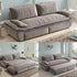 Queen size velvet sleeper sofa bed shown as a 3-in-1 pull-out convertible couch