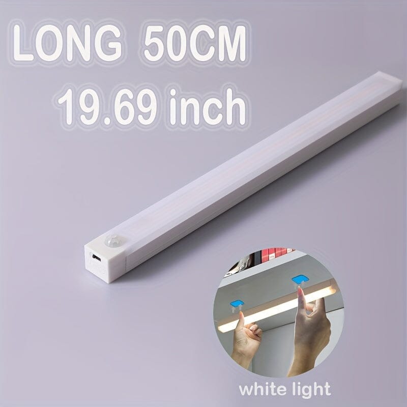 Rechargeable Motion Sensor LED Light Strip with Human Body Detection, Magnetic Adhesive & USB-Powered Smart Lighting - Cordless Floor/ Ceiling/ Wall Light for Kitchen, Wardrobe, Stairs, Hallway - Energy-Efficient LED Tube Lig Manwatstore