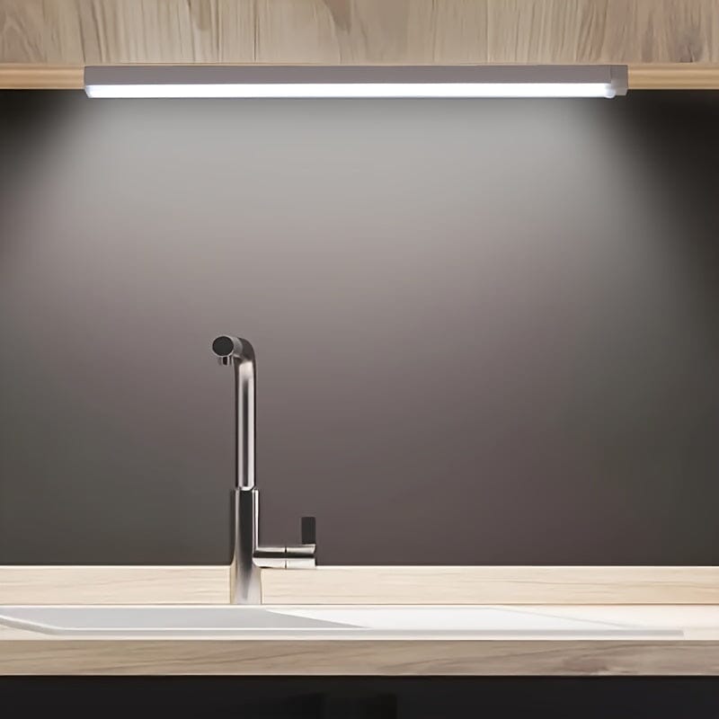 Rechargeable Motion Sensor LED Light Strip with Human Body Detection, Magnetic Adhesive & USB-Powered Smart Lighting - Cordless Floor/ Ceiling/ Wall Light for Kitchen, Wardrobe, Stairs, Hallway - Energy-Efficient LED Tube Lig Manwatstore