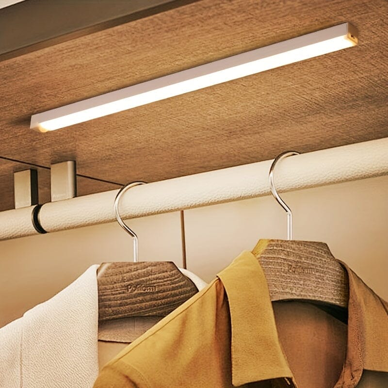 Rechargeable Motion Sensor LED Light Strip with Human Body Detection, Magnetic Adhesive & USB-Powered Smart Lighting - Cordless Floor/ Ceiling/ Wall Light for Kitchen, Wardrobe, Stairs, Hallway - Energy-Efficient LED Tube Lig Manwatstore