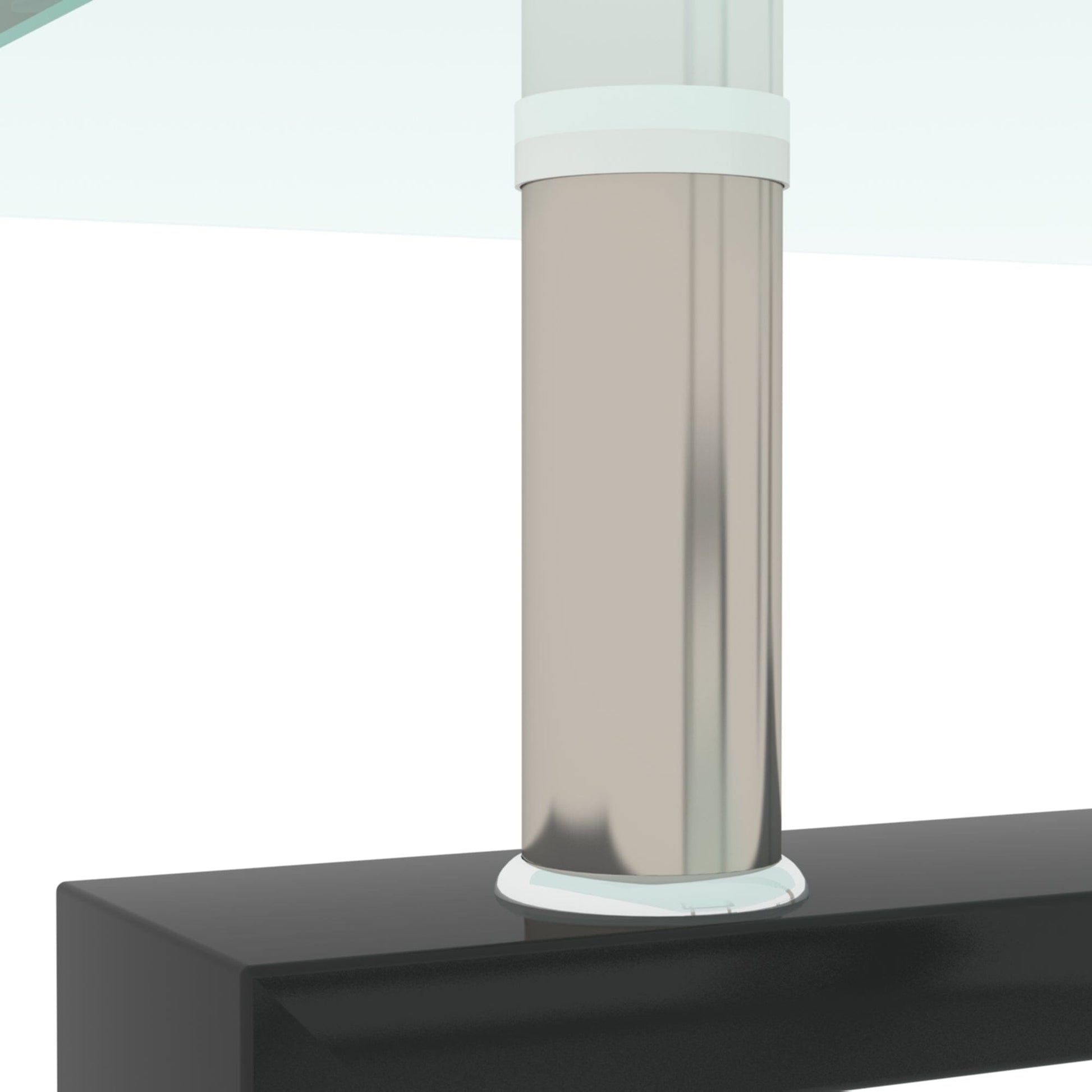 Rectangle Black Glass Coffee Table Modern Side Center Tables For Living Room 0 Manwatstore