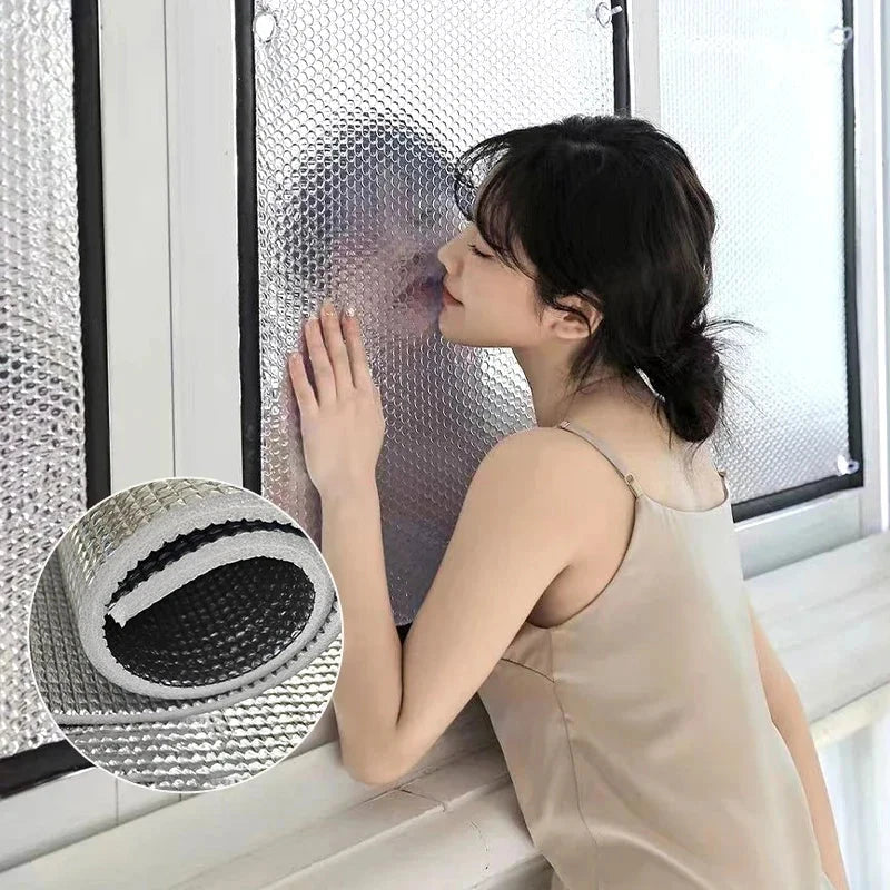 Reflective Window Insulation Film – Aluminium Foil Sun Shade Privacy Screen with UV &amp; Heat Protection Manwatstore