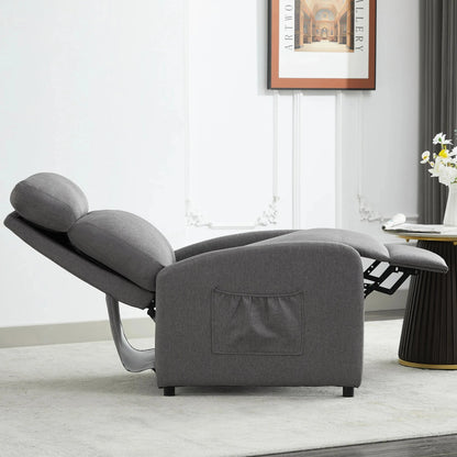 Relaxo Push-Back Recliner Chair with Lumbar Support &amp; Adjustable Leg Rest Manwatstore