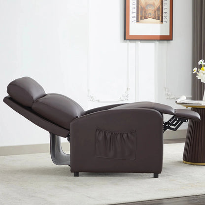 Relaxo Push-Back Recliner Chair with Lumbar Support &amp; Adjustable Leg Rest Manwatstore