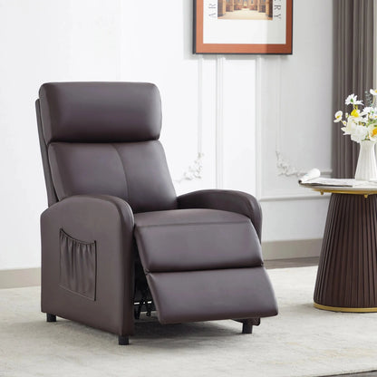 Relaxo Push-Back Recliner Chair with Lumbar Support &amp; Adjustable Leg Rest Manwatstore