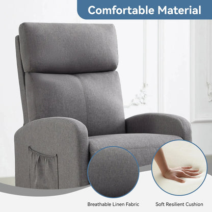 Relaxo Push-Back Recliner Chair with Lumbar Support &amp; Adjustable Leg Rest Manwatstore