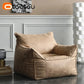 Retro Chic Faux Leather Bean Bag Chair Manwatstore